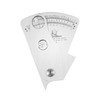 QWORK® Welding Gauge, Stainless Steel Fan-Shaped Welding Gauge, 0.1 mm
