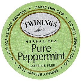 Twinings of London K-Cup Portion Pack for Keurig K-Cup Brewers Pure Peppermint Tea, 72 Count (Pack of 6)