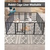 BNOSDM 79" X 55" Washable Bunny Cage Liners Large Rug
