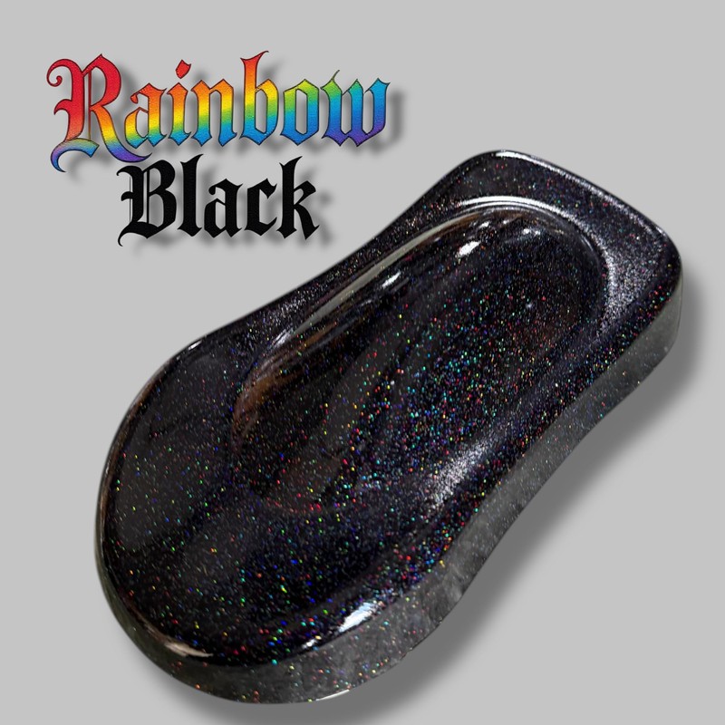 LiME LiNE Black Rainbow Iridescent Metal Flake Automotive Basecoat- No