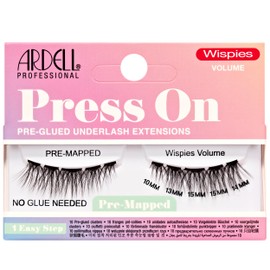 Ardell Press On Lashes Pre-Mapped DIY Lash Clusters - Wispies Volume, Pre-Glued Underlash, Natural Look False Eyelashes, Eyelash Extensions