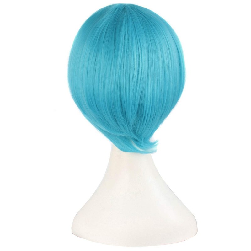 MapofBeauty 48" Straight Cosplay Wig + 2 Clip On Ponytails