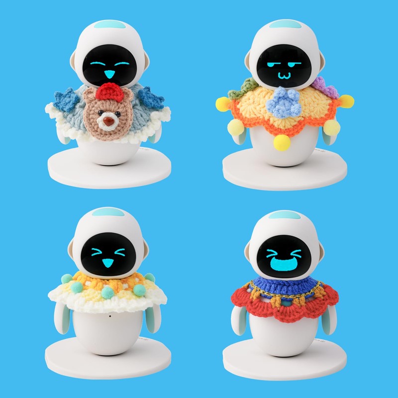 Crochet Collar Set for Eilik - 4 Pieces Unique Collars,