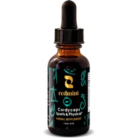 Redmint Tintura de hongo Cordyceps - Deportiva y física Basada en la antigua sabiduría de la medicina tradicional china Suplemento orgánico de mezcla de hongos que aporta energía y resistencia N