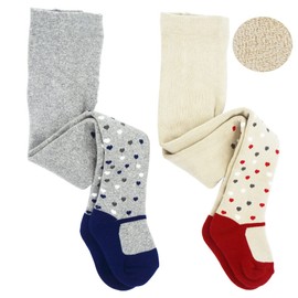 Snegyu 2 Pack Cute Thermal Tights for Kids Girls Toddler Leggings Socks Baby Girls Knit Cotton Thick Pantyhose for Winter