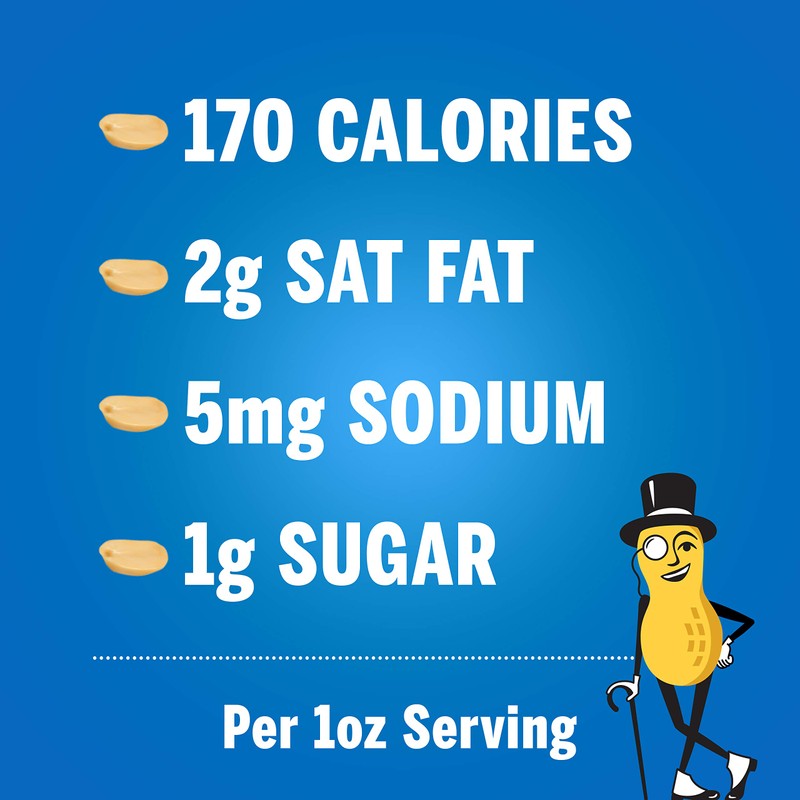 Planters Peanuts, Dry Roasted & Unsalted, 16 Ounce Jar (Pack