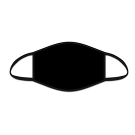 Hergo Mouth Nose Mask, Reusable Washable Face Mask Made of Polyester Blend, 2-Layer Fabric Community Mask in Various Designs, One Size (Plain Black)