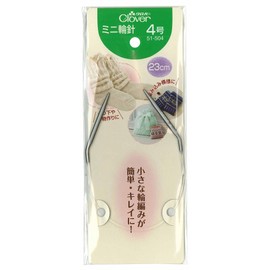 Clover 51-504 Mini Circular Needles, 9.1 inches (23 cm), No. 4
