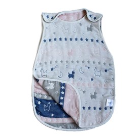 Rody nino Nino Rody 6-Ply Gauze Sleeper Made in Japan 6 Layers Gauze Sleeper Baby (Pink/Navy)