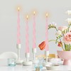 Pastel Candlesticks Spiral Taper Candles,Gedengni Unscented Candle Stick Long Tapered