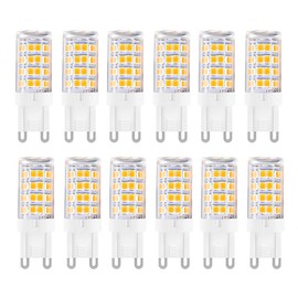Yosenmi G9 LED Light Bulbs, 5W(40W Halogen Equivalent), 100V-240V, 430LM, Warm White 3000K, G9 Base Non-Dimmable Light Bulbs for Home Lighting,12-Pack