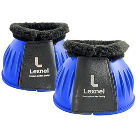 LEXNEL Rubber Bell Boots, Durable Bell Boots for Horse – Superior Hoof Protection and Comfort 1 Pair (Blue, Small)