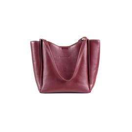 Vivisence Women's Tote Bag Magnetic Closure Two Ways To Carry T0004, Maroon,UNI