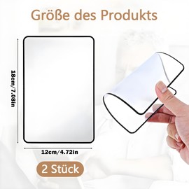 Pack of 2 Full Page Reading Magnifiers, A5 Magnifying Glass for Whole, Reading Aid for Seniors to Carry Magnifying Glass, Reading Magnifiers for Elderly and Visually Impaired People to Read