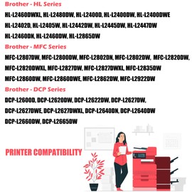 [New Chip] PrinterPro™ Compatible Replacement for Brother TN830XL Black Toner Cartridge High Yield for Brother HL-L2405W HL-L2460DW DCP-L2640DW MFC-L2820DW (1 PK)