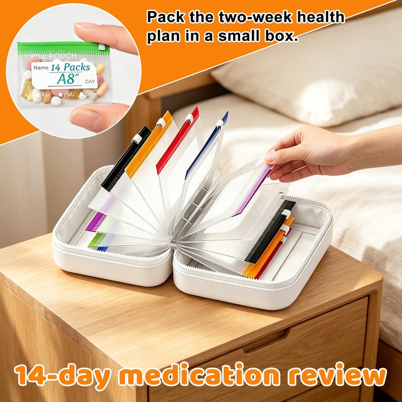 A8 Waterproof Pill Bag Set, Waterproof Pill Bag Set, Reusable