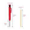Coolrunner 1Pcs Carpenter Pencils, Mechanical Construction Pencil with Built-in Sharpener