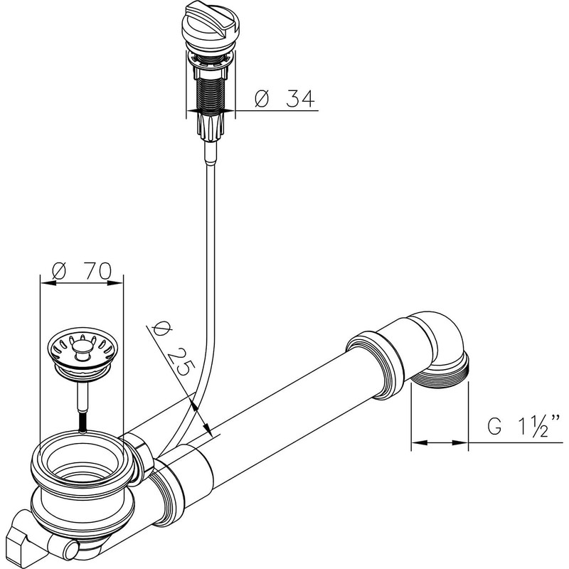 Aquade Sieve Basket Valve 70 mm – Strainer Basket Sink