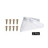 sourcing map Pack of 2 White Angle Corner Brackets 66