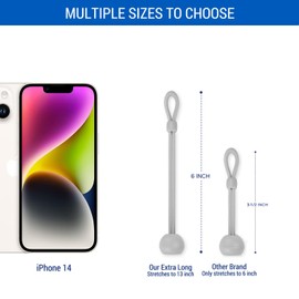 IVYSUN Shade Replacement Parts,Tie Down for Coolaroo Exterior Roller Sun Shade/Blinds,Outdoor/Indoor Roller Up Blinds and Canopy/Pergola Covers (Riverstone/Light Grey,2Pcs,6inch)