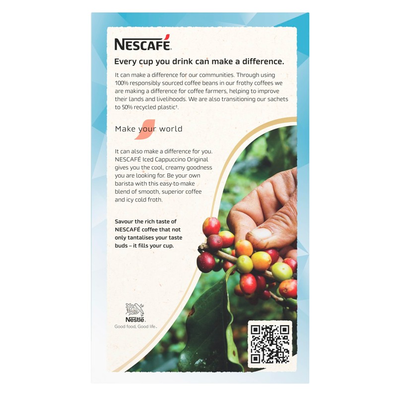 NESCAFÉ Iced Cappuccino Coffee Sachets 32 Pack, 4 x 8