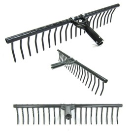 Hay Rake Lightweight Aluminum 24" Head (Black)