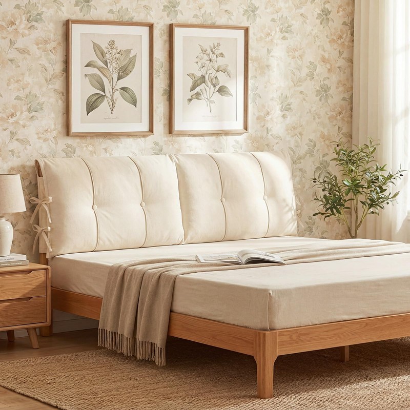 Tegeme Headboard Cover with Tie Straps Full-Cover Large Thicken Bed