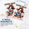 (2 Pack) Coffee First Then Cows Magnets - Funny Cow