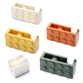 4 Stück Klebebandabroller, Abroller klebeband, Kinder Klebeband Tischabroller, Klebestreifen abroller, Tesafilm abroller, Tesa abroller Zum Schnellen Schneiden Von Klebeband,Büro, Schule, Blumenläden