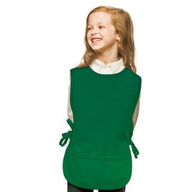 Kelly Green Kids Art Smock, Cobbler Apron, Poly/Cotton Twill Fabric (Regular)