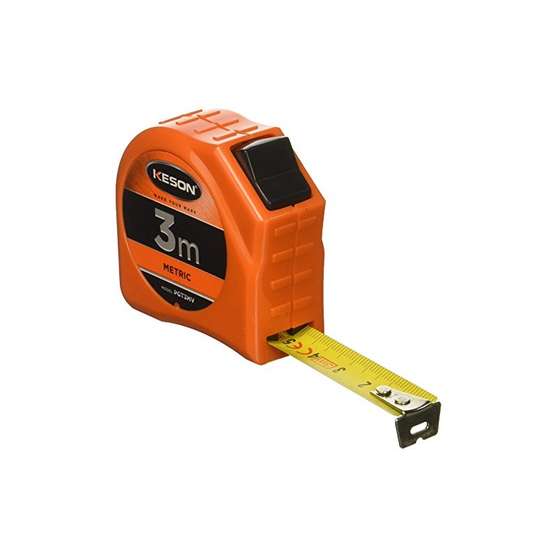 Keson PGT3MV Short Tape Measure with Nylon Coated Steel Blade