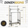 Kings Brand Furniture Pewter Metal Towel Racks for Bathroom with