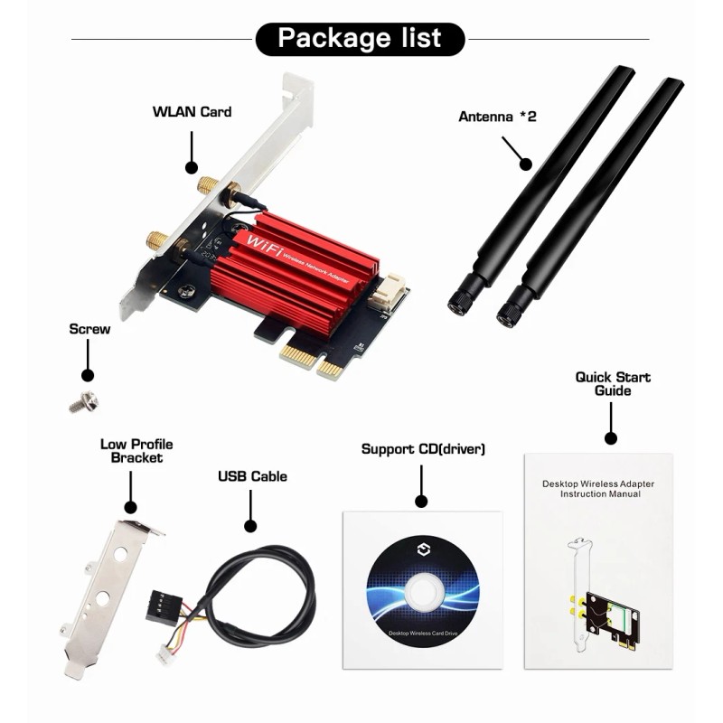fenvi WiFi 5 PCI-E Wireless Adapter AC1200 Network Card Dual