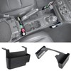 PIMCAR 2PCS Center Console Organizer for 2018-2025 2026 Jeep Wrangler