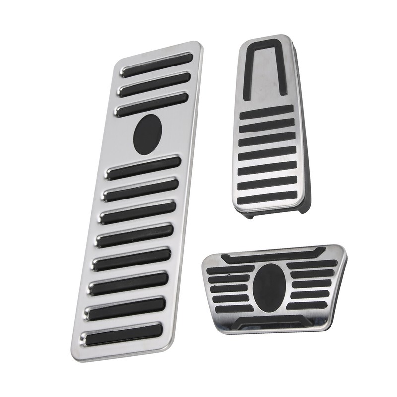 3pcs Accelerator Brake Pedals Foot Rest Plate Waterproof Fireproof Replacement
