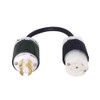 NEMA L15-30P to L21-30R Power Cords - 1 Foot, 30A/208V,