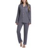 Cherrydew Women Long Sleeve Pajamas Set Bamboo Viscose Cooling Super-Soft
