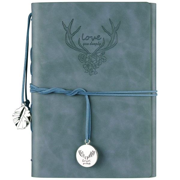 Leather Notebook Refillable Journal for Women Girls Lined Paper with
