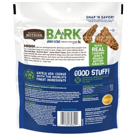 Nutrish Rachael Ray Bark Jerky-Style Dog Treats with Real Chicken Jerky, Peanut Butter & Bacon, 4.5 Ounce (Pack of 5)