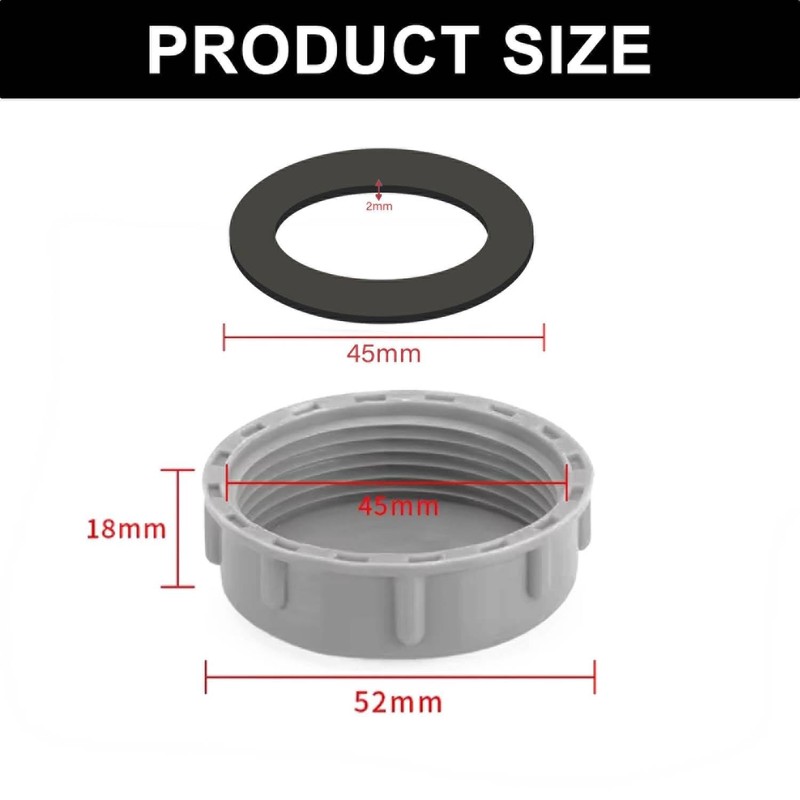 Aestustheri 2PCS 45mm Kitchen Sink Waste Pipe Blanking Cap -