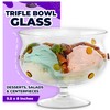GAC Classy Glass Trifle Bowl with Gold Dots – Large