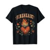 Vintage Fire-heart T-Shirt