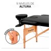 ShopMall Camilla portátil spa de madera color negro ShopMall Cama