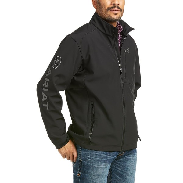 Ariat Male Logo 2.0 Patriot Softshell Water Resistant Jacket Black Large