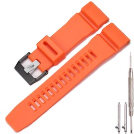 Resin Replacement Watch Band Compatible with Casio G-Shock GA-2200 GA2200 GA2000 GA-2000 Men's Sport Rubber Watch Accessories (Matte Orange)