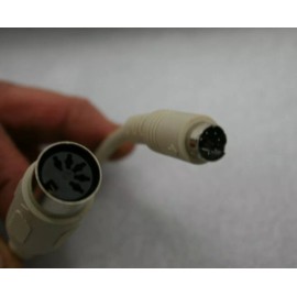 Unbranded AT TO PS2 KEYBOARD CONVERTER  DIN 5 FEMALE TO MINI DIN 6 MALE   SIX INCHES LONG