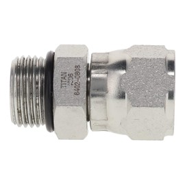HYDRAULICS DIRECT | 6402-06-08 | 3/8" ORB (9/16"-18 thread) Male x 1/2" JIC (3/4"-16 thread) Female Swivel
