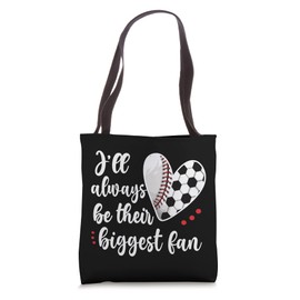 Huge Fan Soccer Baseball Player Mama Baller Mother Tote Bag