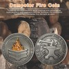 AtSKnSK Dumpster Fire Challenge Coin - Funny Dumpster Fire Desk