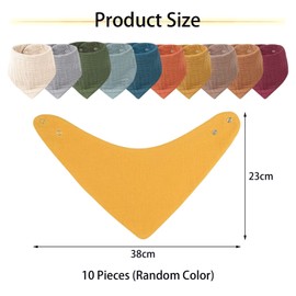10 Pieces Baby Triangle Scarf, Baby Neckerchief, Absorbent Baby Scarf, Soft Baby Scarf, Baby Bibs, Baby Products